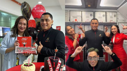 AirAsia’s First Cabin Crew Retires At 60, Netizens Say He Looks Like He Is Only In His 40s