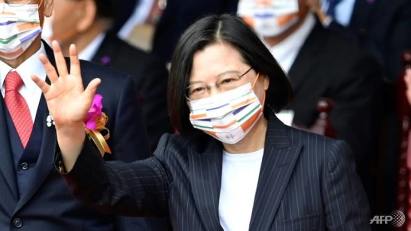 Taiwan President Tsai visits naval base amid Chinese threats