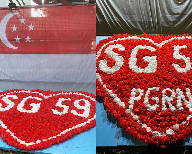 Man investigated for suspected involvement in rearranging National Day floral decorations at Pandan Gardens