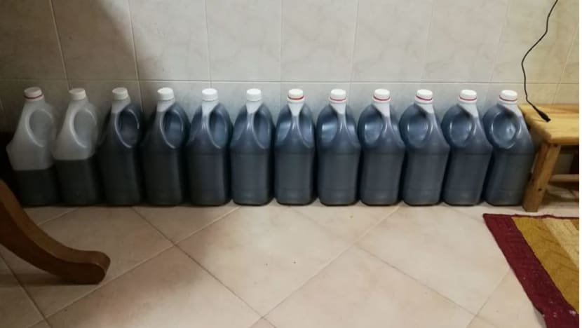 More than 100 litres of homemade cough syrup, assorted tablets worth S$40,000 seized from HDB flat