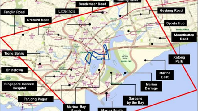 配合F1举行 滨海湾周边设临时禁飞区