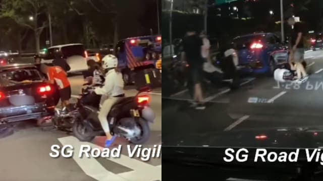 轿车与摩托车PIE相撞 23岁女骑士送院