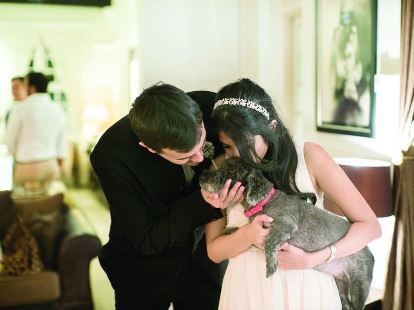On wedding day, man’s best friend is also his best man