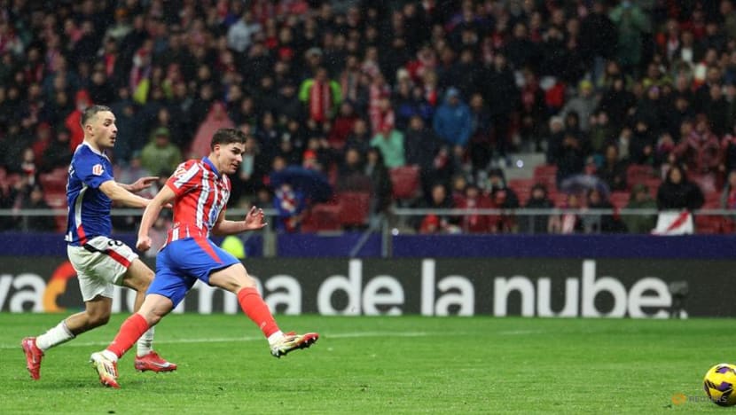 Alvarez lifts Atletico to top spot with 1-0 win over Bilbao