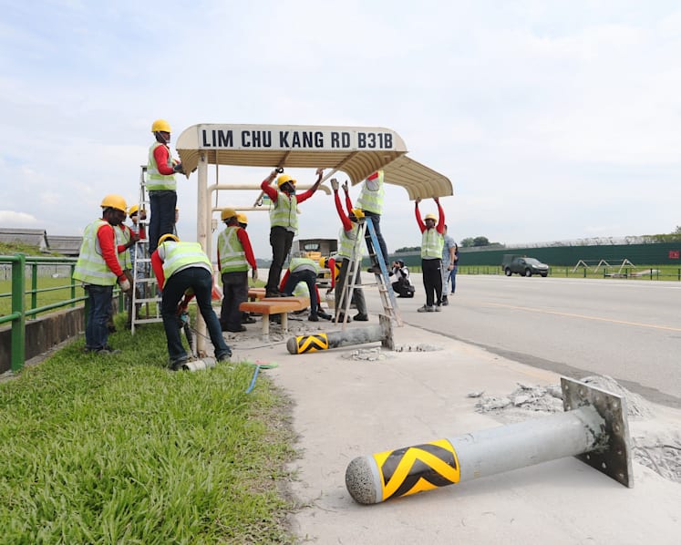 Lim Chu Kang Road turns into makeshift runway for fighter jets