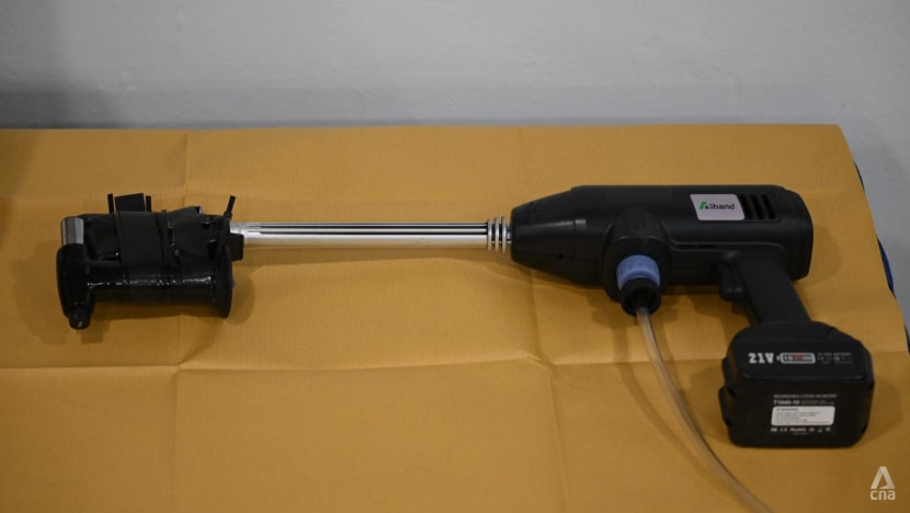 Man shot after attacking police officers with improvised flamethrower; to be charged with attempted murder Man shot after attacking police officers with improvised flamethrower; to be charged with attempted murder