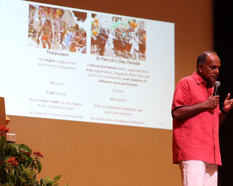 Thaipusam is one of the few religious foot processions to be held in Singapore: Shanmugam