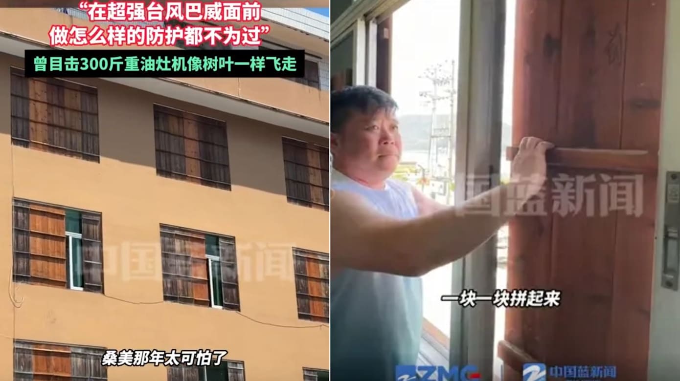 防御台风巴威 浙江男子花逾1900元按装挡风板