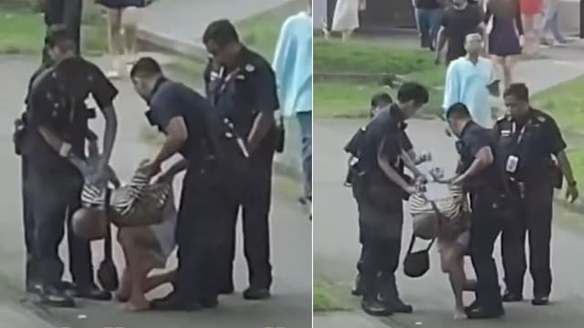老翁醉倒街头拒上救护车 警方苦劝一小时后将他逮捕送院