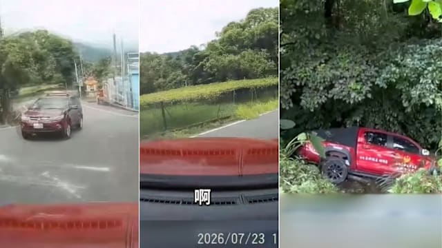台南消防车疑煞车失灵 训练途中翻落山沟