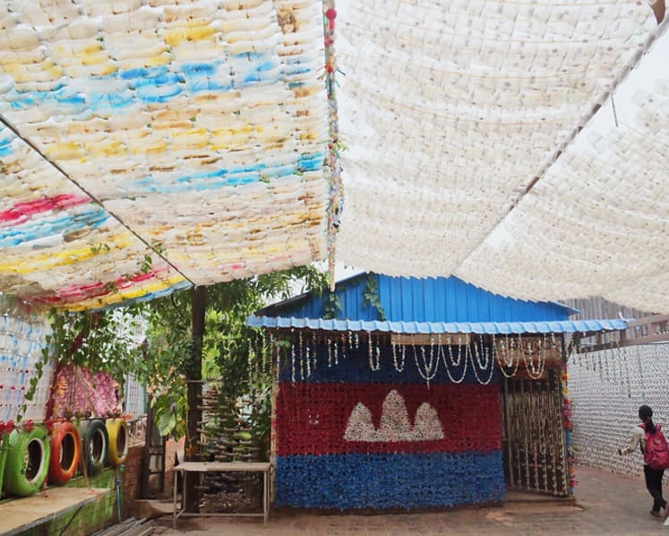 Cambodia’s school made of rubbish encourages green, clean future