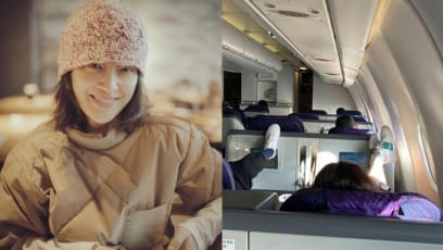 Netizens Shame Chinese Actress Mei Ting For Propping Her Feet Up On Airplane Seat