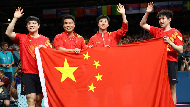 中国乒乓男队力挫瑞典队 实现五连冠佳绩