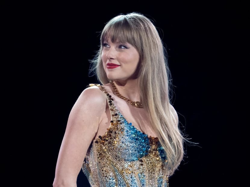 American singer-songwriter Taylor Swift performing in Texas, United States during The Eras Tour. American singer-songwriter Taylor Swift performing in Texas, United States during The Eras Tour.