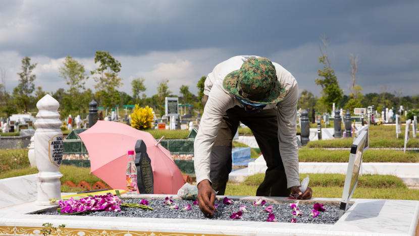 Covid-19 took away his earnings, but one man found a new way to work at cemeteries this Hari Raya Puasa