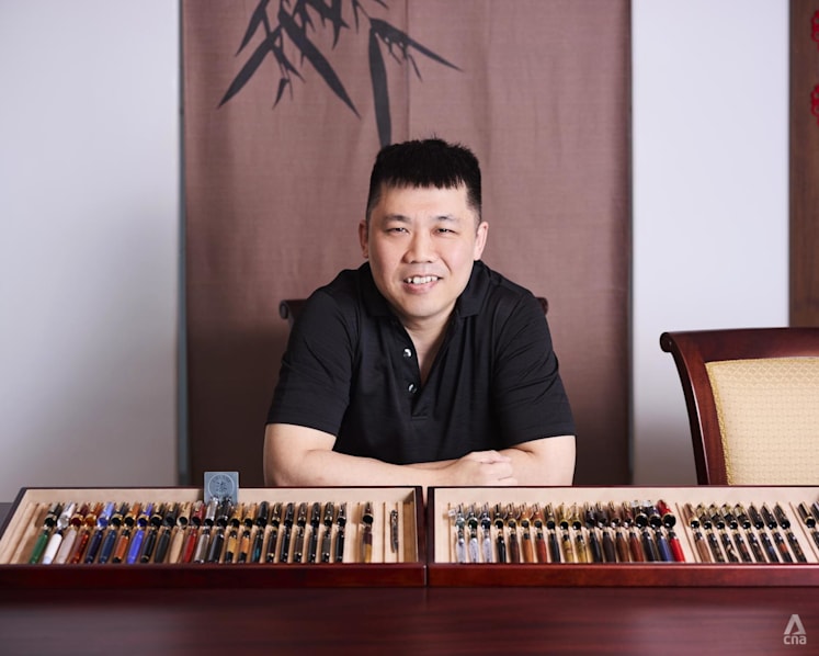 In a digital world, he finds joy in something old school – collecting rare fountain pens and ink bottles