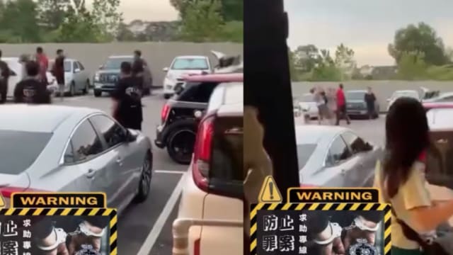 停车纠纷酿冲突 马国一群青年和夫妻当街殴斗