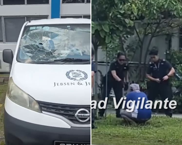 Man arrested after multiple vehicles found with smashed windshields in Jurong West industrial area