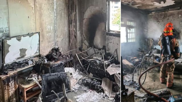 疑组屋房内电源引发火患 文忠路20人紧急疏散