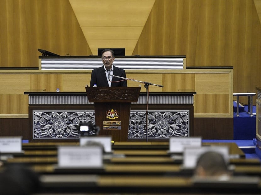 Parliamentary caucus on reform and governance chairman, Datuk Seri Anwar Ibrahim, speaks at the Parliament in Kuala Lumpur on July 26, 2019.
