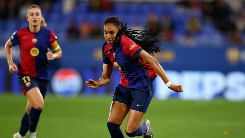 Barcelona thrash Wolfsburg 6-1 to book women's CL semi-final spot Barcelona thrash Wolfsburg 6-1 to book women's CL semi-final spot