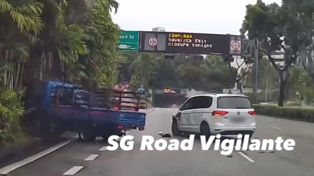 中央快速公路发生车祸 三人受伤包括三岁男童
