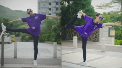 Six Months Pregnant Ada Choi Does Yoga And Stands On One Leg