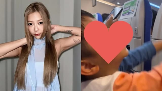 儿子机上拍人椅背遭轰“有病不是最大” 　何雁诗亲自回应