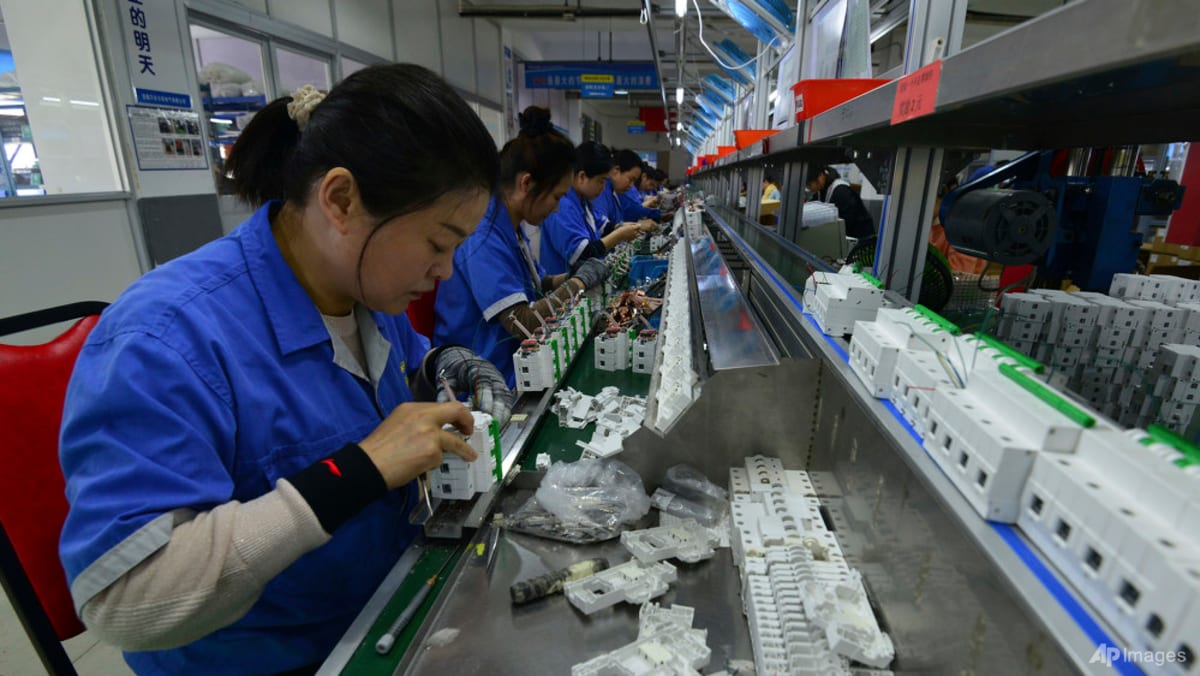 China factory output slows but consumption offers bright spot - CNA