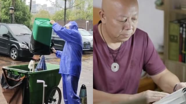 学无止境！ 边工作边考大学 中国清洁大叔终圆梦