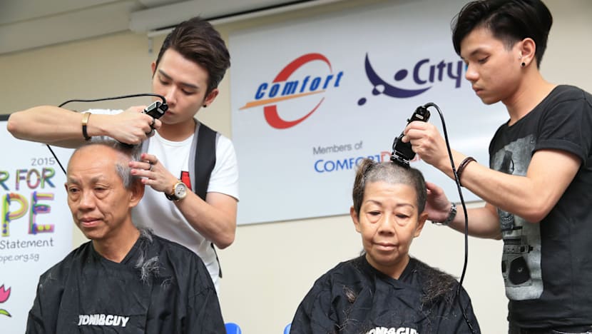61 cabbies go bald in support for Hair for Hope