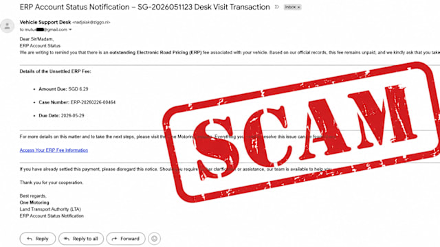 假称未缴罚款和路费 陆交局提醒公众警惕电邮诈骗案 