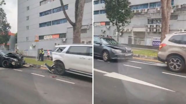 又一起连环撞 武吉巴督车祸两人送院