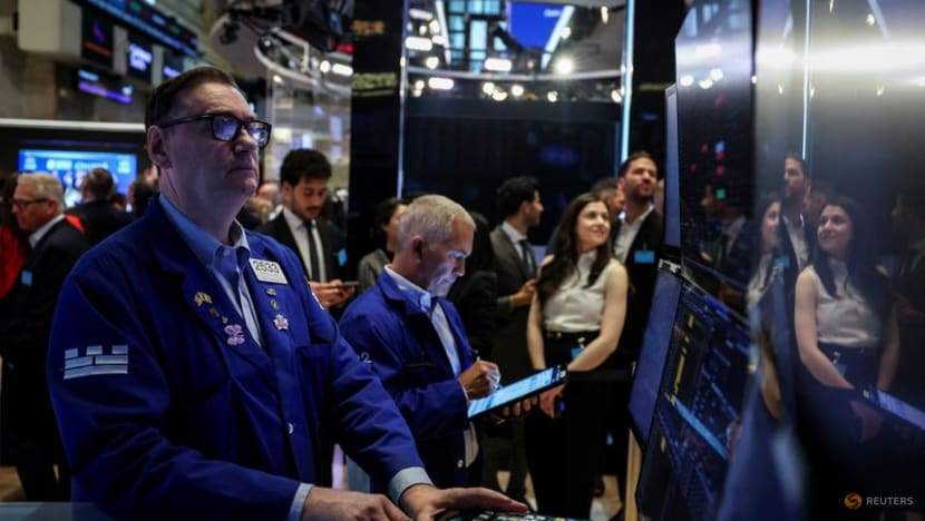 Stocks, dollar drop, yields gain; soft demand in 20-yr Treasury auction