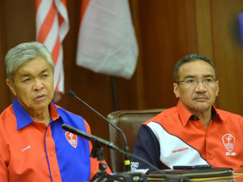 Mr Zahid (left) is the main candidate running for Umno presidency, but he is facing opposition from those who want a new leadership not associated with ousted prime minister Najib Razak. Umno vice president Hishammuddin (right) has meanwhile announced that he will not contest for any top post. Mr Zahid (left) is the main candidate running for Umno presidency, but he is facing opposition from those who want a new leadership not associated with ousted prime minister Najib Razak. Umno vice president Hishammuddin (right) has meanwhile announced that he will not contest for any top post.
