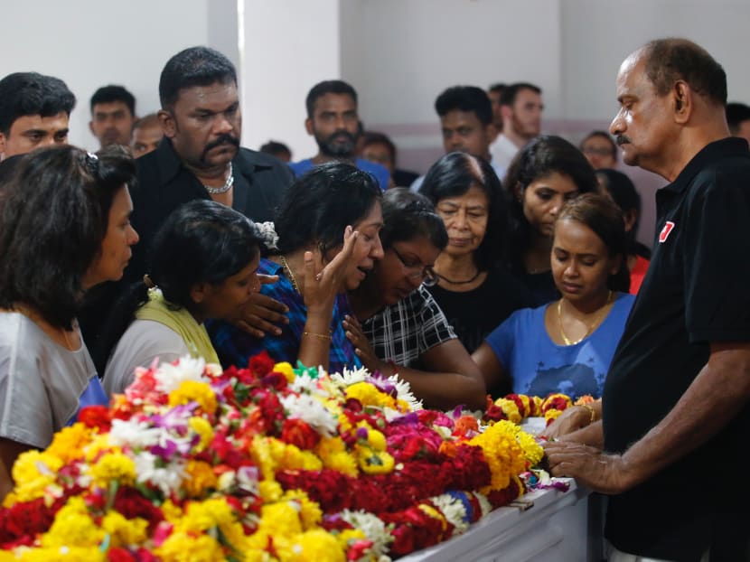 Family members and friends of Pradip Subramanian at the wake of the 32-year-old bodybuilder. Mr Subramanian suffered "a cardiac arrest respiratory failure episode" following his Asia Fighting Championship (AFC) fight with YouTube personality Steven Lim on Saturday (Sept 23). Photo: Najeer Yusof/TODAY Family members and friends of Pradip Subramanian at the wake of the 32-year-old bodybuilder. Mr Subramanian suffered "a cardiac arrest respiratory failure episode" following his Asia Fighting Championship (AFC) fight with YouTube personality Steven Lim on Saturday (Sept 23). Photo: Najeer Yusof/TODAY