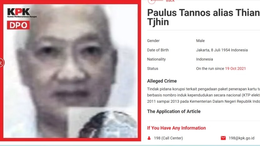 Buruan Indonesia Paulus Tannos tolak keputusan ekstradisi di Mahkamah Negara SG