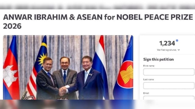 促成泰柬边境冲突停火 支持者倡议提名安华为诺贝尔和平奖得主