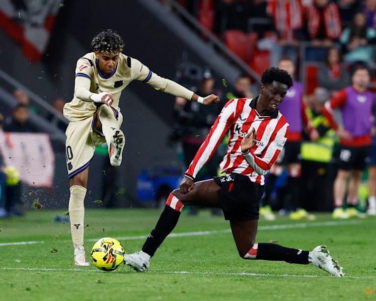 Sumptuous Yamal strike gives Barca win in Bilbao and four-point lead