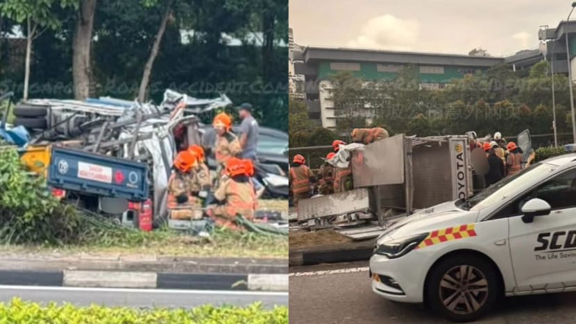 Driver dies in accident involving two lorries on Braddell Road Driver dies in accident involving two lorries on Braddell Road