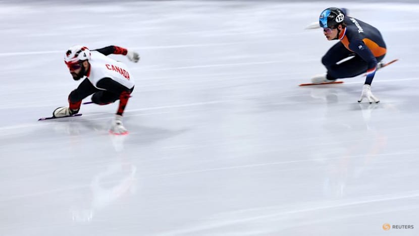 Short track-Canada's Dubois holds off Dutch brothers to win 500 metres