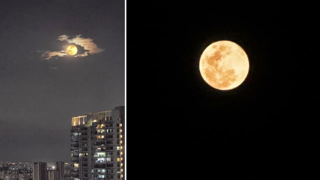 今年最后一次满月 “冷月”点缀夜空 