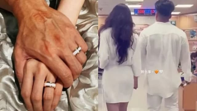 也太甜了吧！李沛旭紧牵爱妻登记