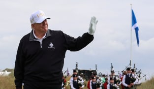 Trump opens Scottish golf course and vows 'peaceful world'