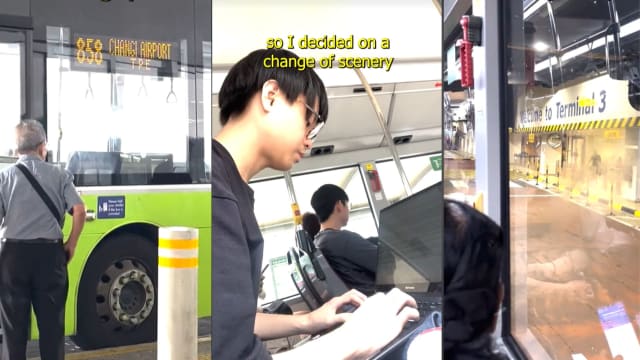 本地大专生搭三小时巴士  换环境写作业引热议