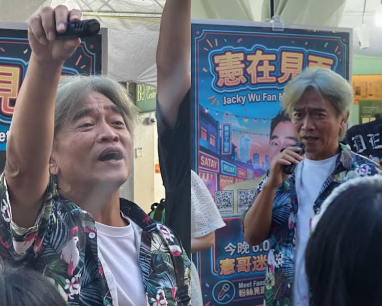 Taiwanese host Jacky Wu holds surprise meet-and-greet with fans at Clementi pasar malam Taiwanese host Jacky Wu holds surprise meet-and-greet with fans at Clementi pasar malam