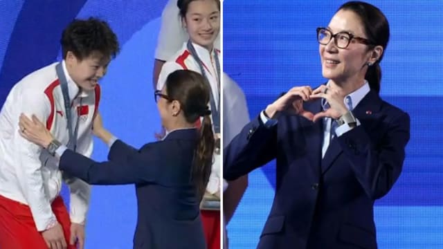杨紫琼惊喜现身2024巴黎奥运　给女子跳水3米跳板决赛颁奖