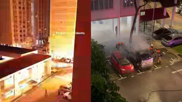 碧山停车场罗厘着火 一度传出爆炸声