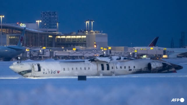 Video shows Toronto plane's hard landing before flipping