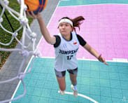 The girl who grew tall and turned pro in 3x3 basketball – without the usual pressure to succeed